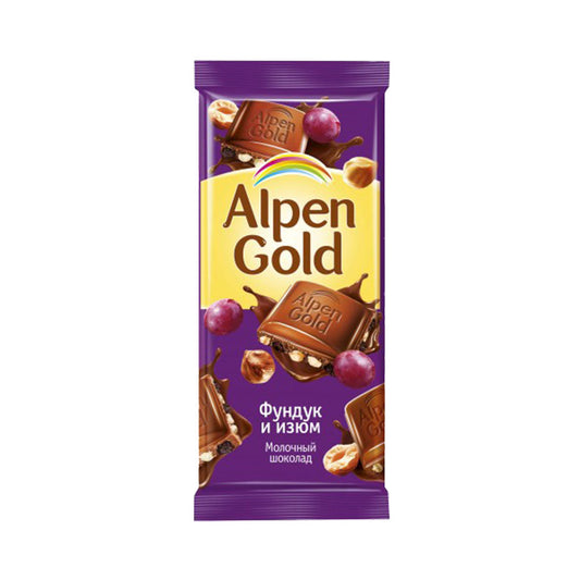 ALPENGOLD ŞOKOLAD FINDIQ VƏ ÜZÜM 90QR