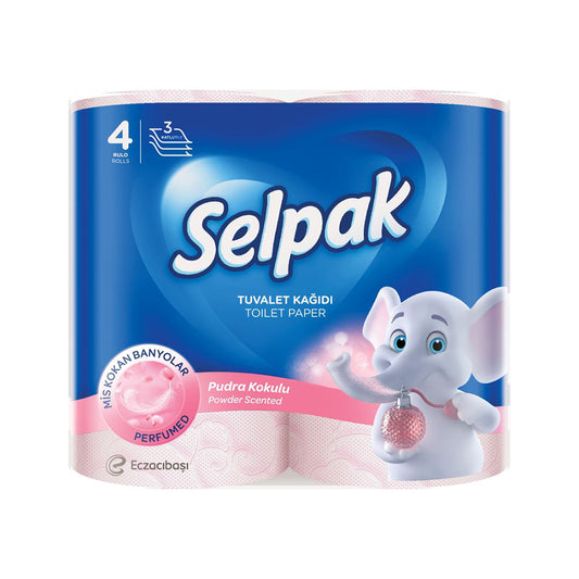 SELPAK TUALET KAĞIZI PUDRA KOKULU 4 LÜ 3