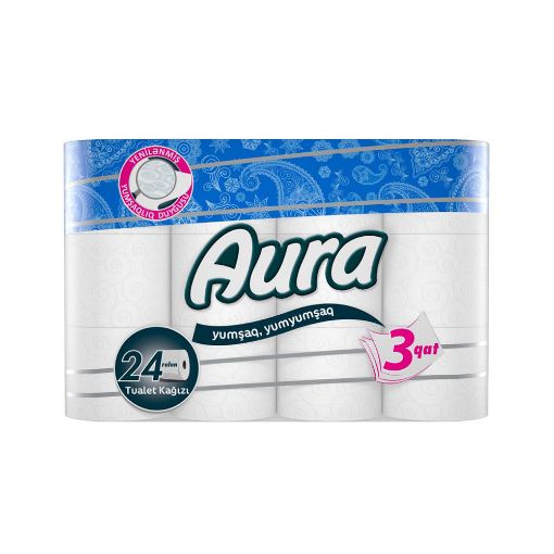 AURA TUALET KAĞIZI  24 Lİ 3 QAT şəkli