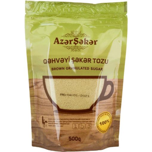 AZERSEKER QƏHVƏYİ ŞƏKƏR TOZU 500 Q PAKET şəkli
