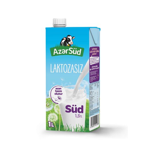 AZƏRSÜD LAKTOZASIZ SÜD 1.5 % 1 LT şəkli