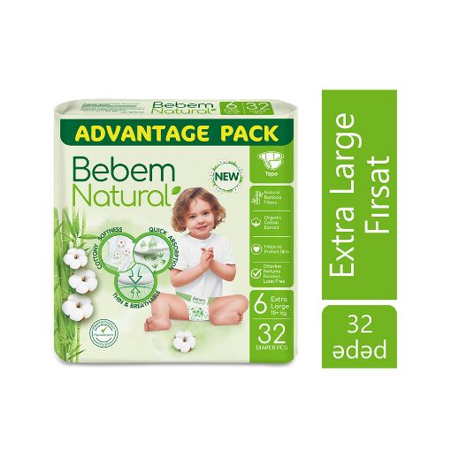 BEBEM UŞAQ BEZİ N6 32 LI 15+ NATURAL şəkli
