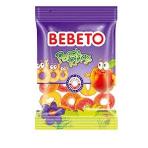BEBETO PEACH RINGS 80 GR 1X12 şəkli