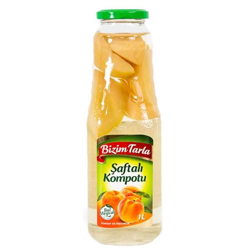 BIZIM TARLA KOMPOT 1 L ŞAFTALI şəkli