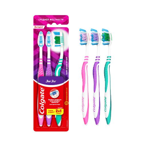 COLGATE DİŞ FIRÇASI ZIQ ZAQ  2+1 şəkli