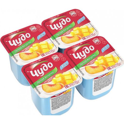 ÇUDO YOQURT 115 Q ŞAFTALI MANQO 2,5% şəkli