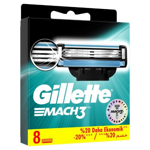 GILLETTE MACH 3 TƏRAŞ BIÇAĞI 8 ƏDƏD şəkli