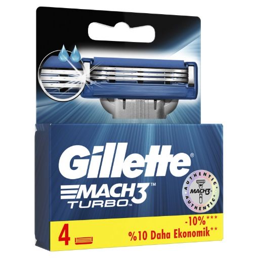 GILLETTE MACH 3 TURBO TƏRAŞ BIÇAĞI 4 ƏDƏ şəkli