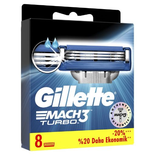 GILLETTE MACH 3 TURBO TƏRAŞ BIÇAĞI 4 ƏDƏ şəkli