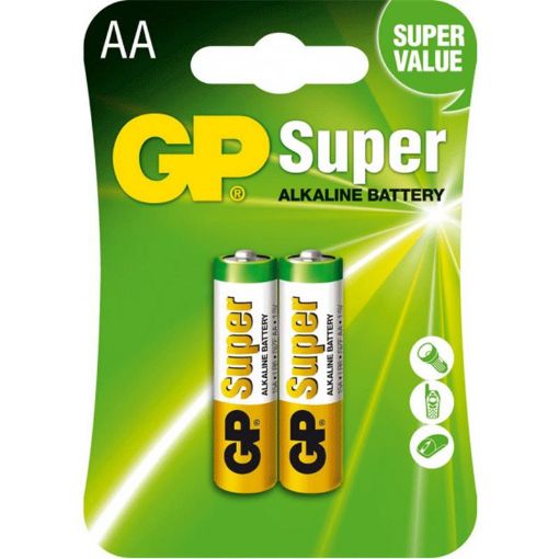 GP BATAREYA ALKLİNE SUPER AA 1.5V 15A U2 şəkli