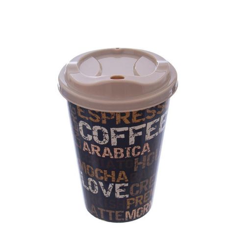 H.L STƏKAN PLASTİK 450 ML QEHVE 031273 şəkli
