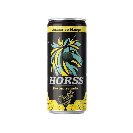 HORSS QAZLI SU 250 ML MANQO ANANAS şəkli