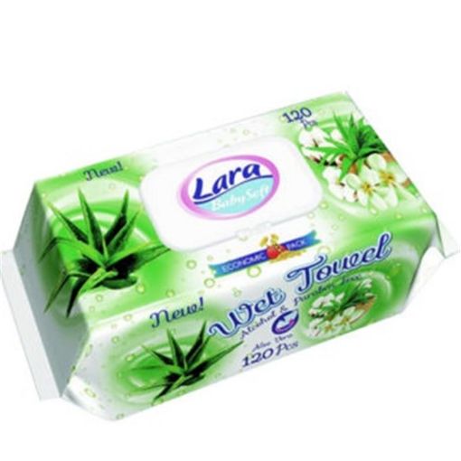 LARA YAŞ DƏSMAL 120 Lİ ALOE VERA QAPAQLI şəkli
