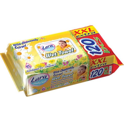 LARA YAŞ DƏSMAL 120 Lİ SOFT UŞAQ UCUN şəkli