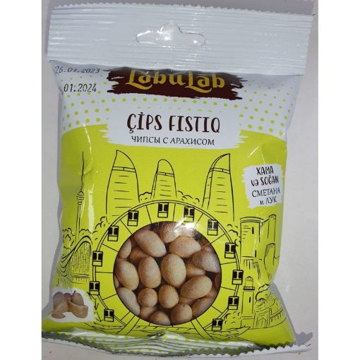 LƏBULƏB CİPS FISTIQ 50 Q SOĞANLI XAMALI şəkli