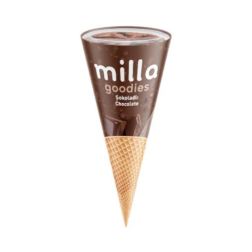 MİLLA DONDURMA 125 ML KORNET ŞOKOLAD şəkli