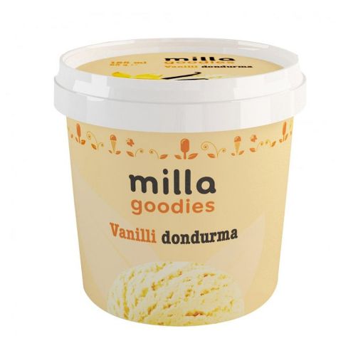 MİLLA DONDURMA 1 L VANİL QABDA şəkli