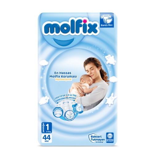 MOLFIX UŞAQ BEZİ N1 40 LI 3D ƏKİZ NWBORN şəkli