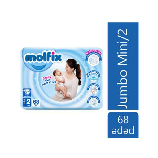 MOLFIX UŞAQ BEZİ N2 68 Lİ 3D MİNİ JUMBO şəkli
