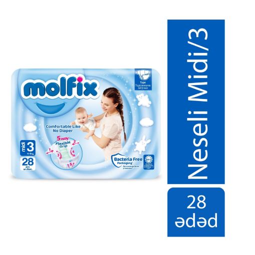 MOLFIX UŞAQ BEZİ N3 28 Lİ MİDİ şəkli