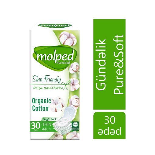 MOLPED GÜNLÜK QADIN BEZİ 30 LU PURE SOFT şəkli