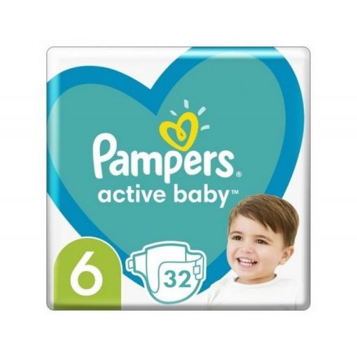 PAMPERS ACTİVE UŞAQ BEZİ N6 32 Lİ 13-18 şəkli