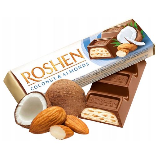 ROSHEN BATON ŞOKOLAD 38 Q BADAMLI KOKOS şəkli