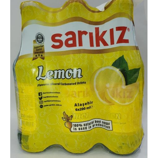 SARIKIZ MİNERAL SU 200 ML LİMONLU 6LI şəkli