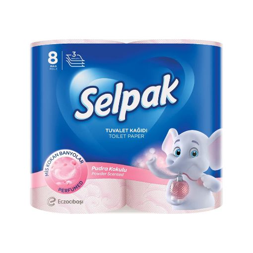 SELPAK TUALET KAĞIZI 8 Lİ PUDRA 3 QAT şəkli