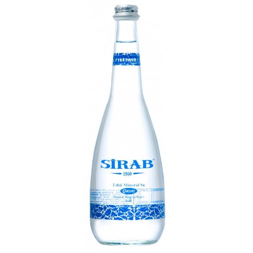SİRAB SU 750 ML QAZSIZ PREMİUM ŞÜŞƏ şəkli