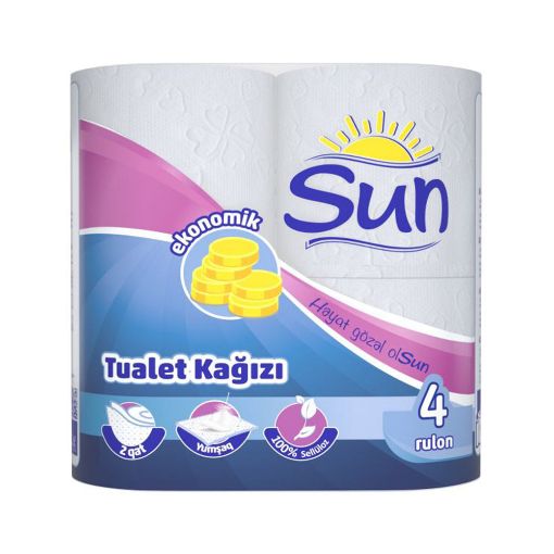 SUN TUALET KAĞIZI 4 LÜ 2 QAT EKONOM şəkli