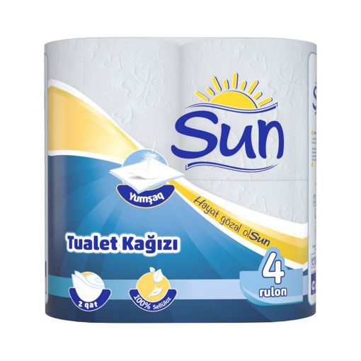 SUN TUALET KAĞIZI 4 LU 2 QAT YENI şəkli