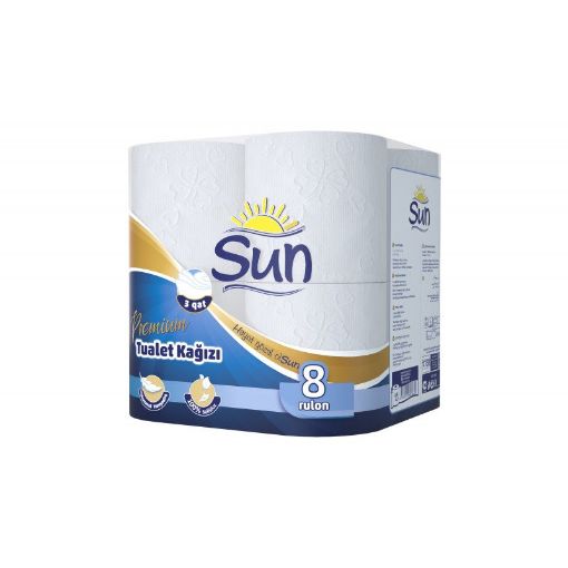 SUN TUALET KAĞIZI 8 Lİ 2 QAT YENİ şəkli